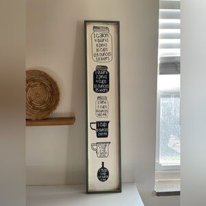 Kitchen Measurement Conversion Wall Art